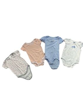 Assorted Girls One-Piece Bodysuits in Pink, Blue, White